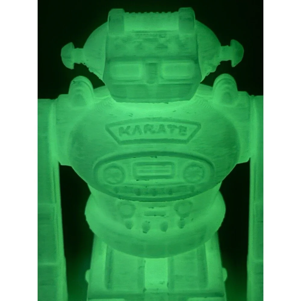 Karate Bot Robot Glow-In-The-Dark Robot Toy Figure Sculpture